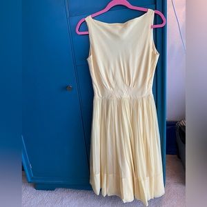 Vintage 1950s butter yellow dress